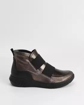 Ботинки из комбинации материалов с анималистичной фактурой, с технологией Air Function, съемной стелькой, эластичными вставками и петлей для комфортного надевания , р. 42, цвет Черный