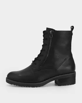 Ботинки из натуральной кожи увеличенной полноты со съемной стелькой Airmotion и подошвой Blue Grip