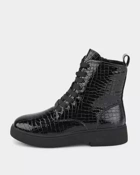 Ботинки из натуральной лакированной кожи