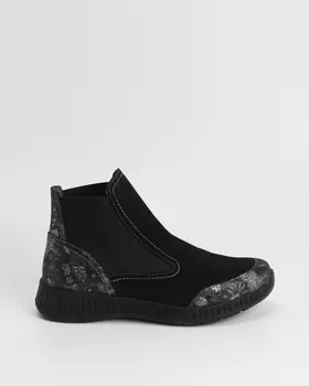 Ботинки из натуральной замши с технологией Air Function, съемной стелькой и широкими эластичными вставками для комфортного надевания, р. 37, цвет Черный