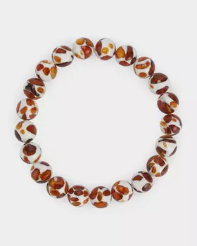 Браслет из янтаря и ювелирной смолы