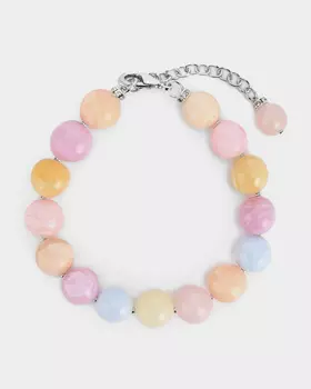 Браслет с натуральными камнями и кристаллами