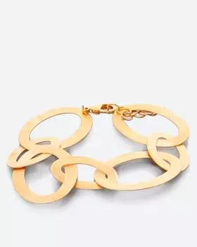 Браслет в виде крупных звеньев с позолотой