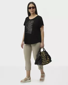 Брюки 7/8 из эластичного материала