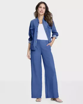 Брюки из хлопка и льна