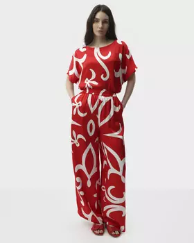 Брюки из мягкого вискозного сатина