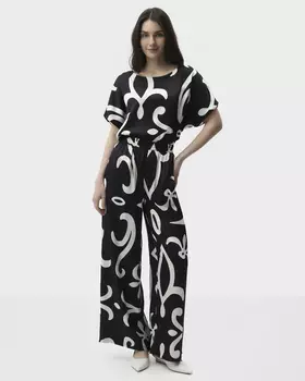 Брюки из мягкого вискозного сатина