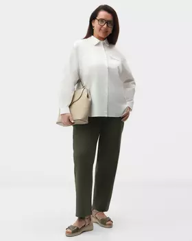 Брюки из смесовой ткани с посадкой MAYA