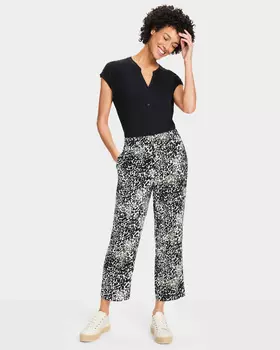 Брюки из вискозы с высокой линией талии