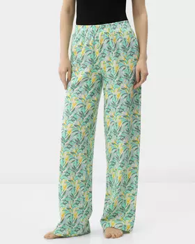 Брюки пижамные вафельные с эластичным поясом