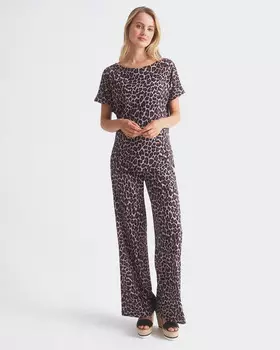 Брюки прямого кроя из вискозы