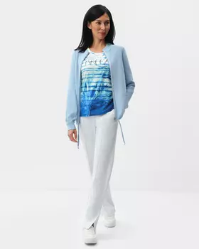 Брюки прямого кроя с эластичным поясом