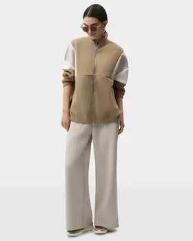 Брюки прямого кроя с эластичным поясом