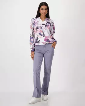 Брюки прямого кроя с боковыми разрезами