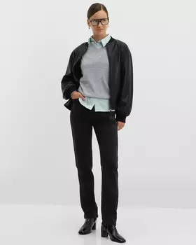 Брюки прямого кроя с высокой талией