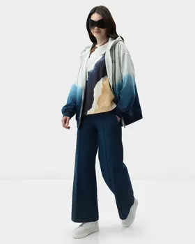 Брюки прямого кроя с застроченными стрелками