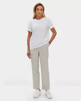 Брюки прямого силуэта в клетку