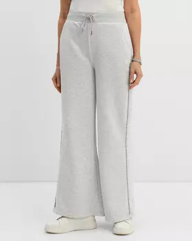 Брюки, р. 42, цвет Светло-серый меланж