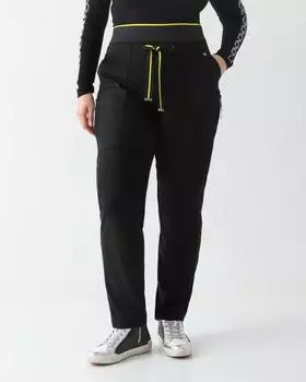 Брюки, р. 50, цвет Черный/желтый