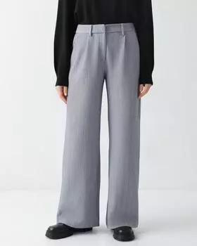 Широкие брюки из фактурной трикотажной ткани