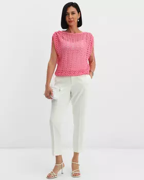 брюки, р. 50, цвет Молочный