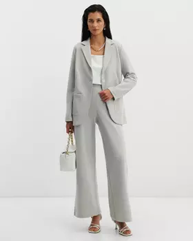 Хлопковые трикотажные брюки с резинкой по талии