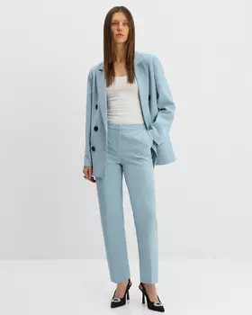 Зауженные брюки с застежкой на молнию и пуговицу