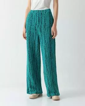 Брюки, р. 54, цвет Изумрудный/бирюзовый