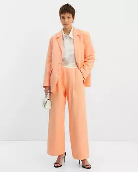 Брюки с боковыми карманами и защипами на бедрах