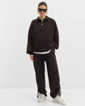 Брюки, р. 54, цвет Темный шоколад