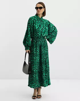 Брюки, р. 54, цвет Зеленый/черный