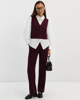 Брюки, р. L, цвет Бургунди