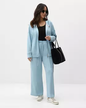 Брюки с эластичным поясом на кулиске и с боковыми карманами