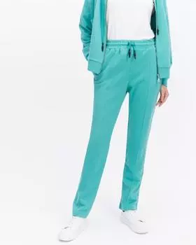 Брюки с боковыми карманами и кулиской на поясе, р. 44, цвет Бирюзовый