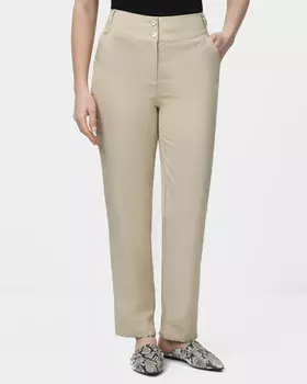 Брюки с принтованными отворотами