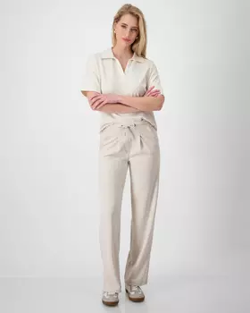 Брюки с защипами и эластичным поясом-кулиской