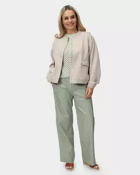 Брюки свободного кроя из мягкой экокожи