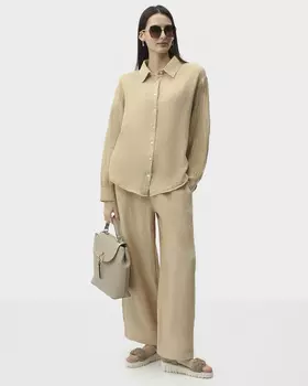 Брюки свободного кроя из муслина