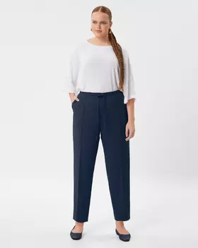 Брюки свободного кроя с эластичной резинкой на талии