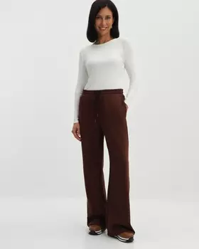 Брюки свободного кроя с эластичным поясом