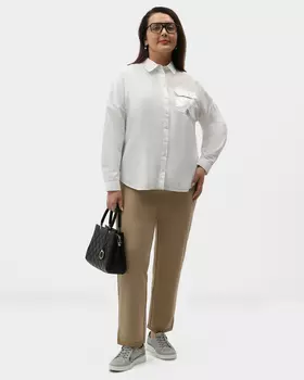 Брюки зауженного кроя из лёгкого эластичного трикотажа