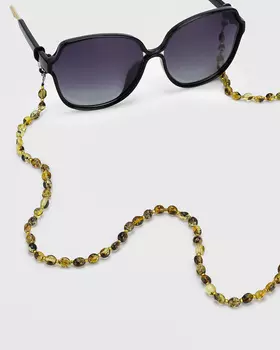 Бусы для очков из натурального янтаря