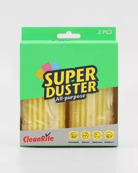 Cleanrite SUPER DUSTER Двусторонняя губка для поверхностей, желтый, 2 шт.