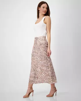 Длинная юбка с леопардовым принтом