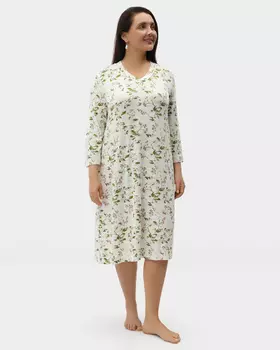 Домашнее платье с вискозой в составе