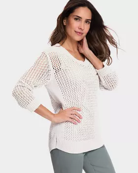 Джемпер ажурной вязки