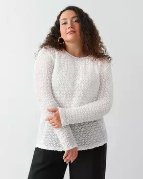 Джемпер прямого кроя из фактурного трикотажа