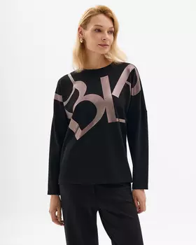 Джемпер с фольгированным принтом