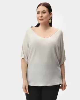 Джемпер тонкой вязки с добавлением люрекса