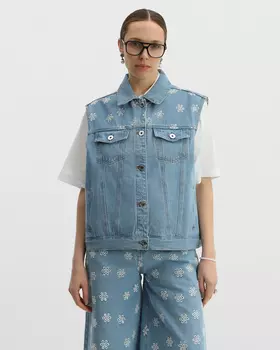 Джинсовый жилет, р. 58, цвет Голубой